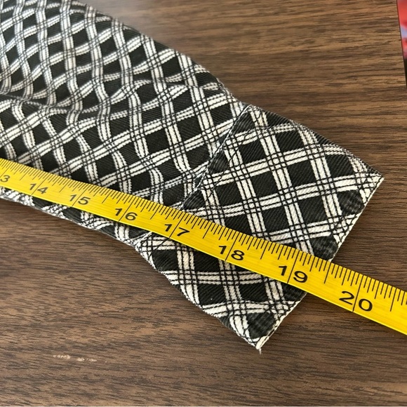 Vintage bluenotes Black and White Geometric Button-Up Shirt M - Picture 11 of 11